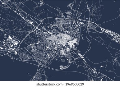 map of the city of Zaragoza, Spain