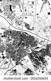 map of the city of Zaragoza, Spain