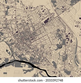 map of the city of Zhytomyr, Ukraine