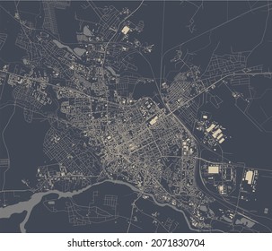 map of the city of Zhytomyr, Ukraine