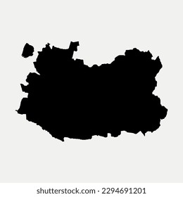 Map of Ciudad Real - Castilla-La Mancha - Spain region outline silhouette graphic element Illustration template design
