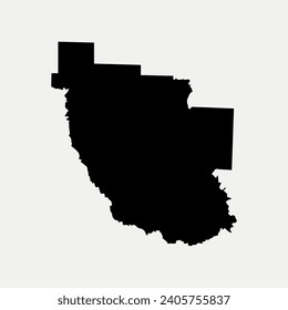 Map of Clark County - Arkansas - United States outline silhouette graphic element Illustration template design
