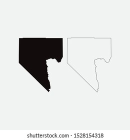 Map of Clark County - Nevada - United States graphic element Illustration template design