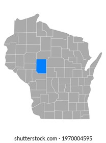 Map of Clark in Wisconsin on white