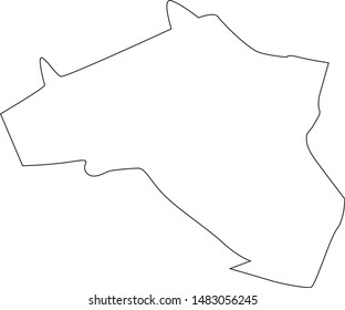 Map of Clarke County in Georgia state in USA