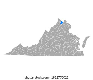 Map of Clarke in Virginia on white