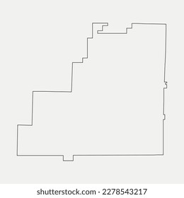 Map of Clay County - Alabama - United States outline silhouette graphic element Illustration template design
