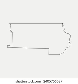 Map of Clay County - Arkansas - United States outline silhouette graphic element Illustration template design
