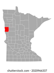 Mapa de arcilla en Minnesota en blanco