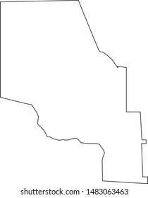 Map of Clinch county in Georgia state in USA