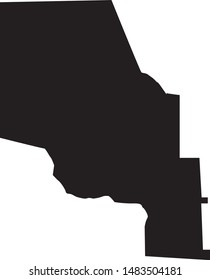 map of Clinch county in georgia state in usa