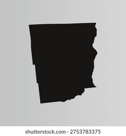 Map of Clinton County - New York - United States outline silhouette graphic element Illustration template design