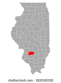 Map of Clinton in Illinois on white