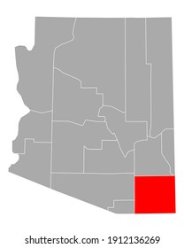 Map Of Cochise In Arizona On White