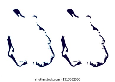 Map - Cocos Keeling Islands Couple Set , Map of Cocos Keeling Islands,Vector illustration eps 10. - Vector