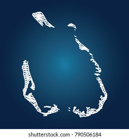 Map of Cocos Keeling Islands, Drawing map on blackboard of Cocos Keeling Islands. drawn on chalkboard with scribbled map can be use for education. vector illustration.