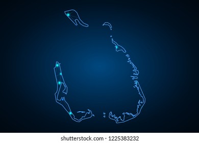Map of Cocos Keeling Islands, High detailed blue vector map – Cocos Island map.