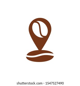 Map Coffee Location Icon Graphic Logo Design
