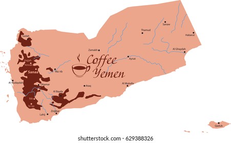 Map Coffee In Yemen