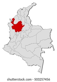 Map - Colombia, Antioquia