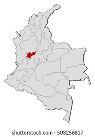 Map - Colombia, Caldas