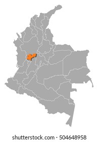 Map - Colombia, Caldas