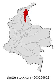 Map - Colombia, Cesar