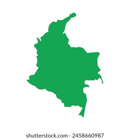 map of Colombia colored icon. Illustration vector graphic of map of Colombia.