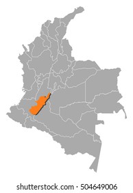 Map - Colombia, Huila