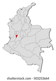 Map - Colombia, Quindio