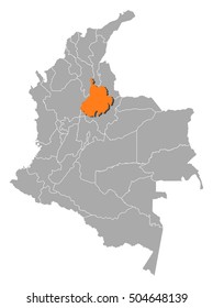 Map - Colombia, Santander