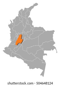 Map - Colombia, Tolima