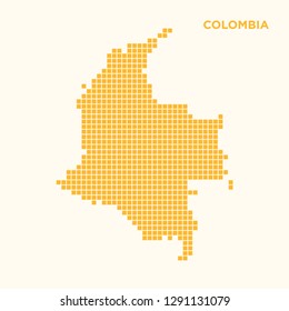 map of colombia. vector