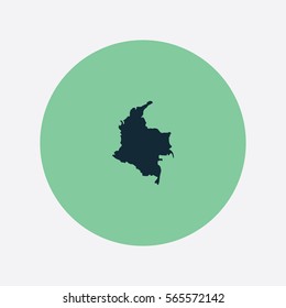 Map of Colombia Vector Illustration