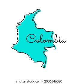 Map of Colombia Vector Illustration Design Template.