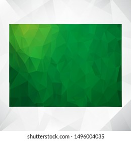 Map of Colorado - Green Geometric Rumpled Triangular , Polygonal Design For Your . Vector illustration eps 10.