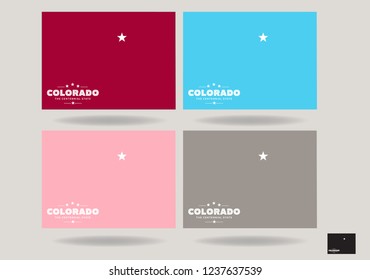 Map of Colorado with Nickname The Centennial State, Vector EPS 10