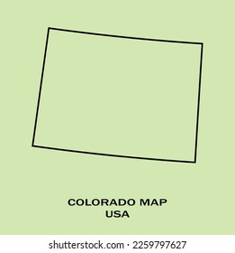 Map of COLORADO, Map of COLORADO with an outline, Map of USA state COLORADO Vector Illustration, USA.