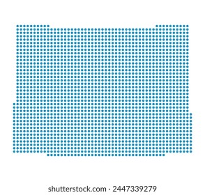 Map of Colorado state from dots