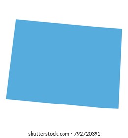 Map of Colorado State on a white background, Vector illustration