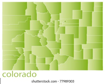 map of colorado state, usa