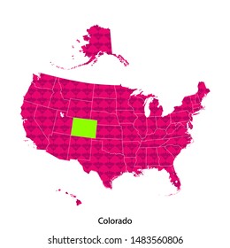 map of Colorado. vector illustration