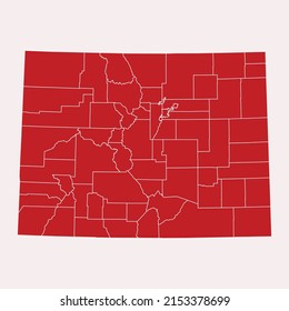 map of Colorado . vector illustration
