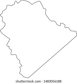 Map of Columbia County in Ggeorgia state in USA