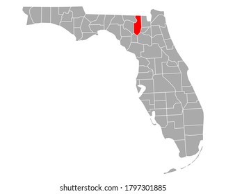 Map of Columbia in Florida on white