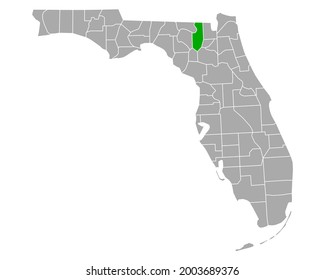 Mapa de Columbia en Florida en blanco
