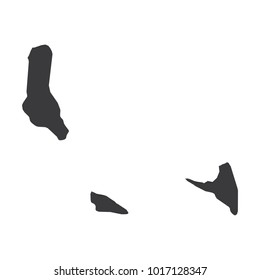 Map of Comoros, High detailed - black map of Comoros on white background. Vector illustration eps 10.