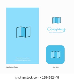 Map Company Logo App Icon and Splash Page Design. Creative Business App Design Elements