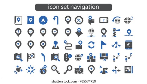 Map, compass, atlas, navigation, travel line icons. Maps outline signs set. Flat design vector illustration symbol concept. Navigation 