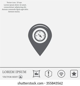 map compass pin icon